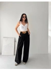 Kadın Pileli Kemerli Pantolon