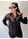 Kadın Püskül Detay Poplin Gömlek Bluz Fırsat Ürün