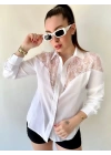 Kadın Püskül Detay Poplin Gömlek Bluz Fırsat Ürün