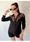 Kadın Püskül Detay Poplin Gömlek Bluz Fırsat Ürün