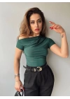 Kadın Sandy Kumaş Düşük Omuz Bluz