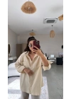 Kadın Tek Cepli Over Size Ketem Gömlek