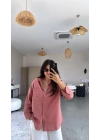 Kadın Tek Cepli Over Size Ketem Gömlek
