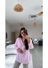 Kadın Tek Cepli Over Size Ketem Gömlek