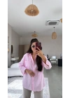 Kadın Tek Cepli Over Size Ketem Gömlek