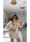 Kadın Tek Cepli Over Size Ketem Gömlek