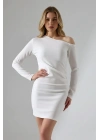 Kadın Tek Omuz Asimetrik Kesim Bodycon Elbise