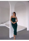 Kadın Turlu Viskon Kumaş Ayarlanabilir Askılı Elbise