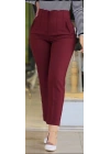 Kadın üste Oturan Paçası Bilek üzerinde Biten Atlas Kumaş Pantolon 36 (S) - 48 (4XL)