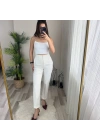 Kadın üste Oturan Paçası Bilek üzerinde Biten Atlas Kumaş Pantolon 36 (S) - 50 (5XL)