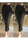 Kadın üste Oturan Paçası Bilek üzerinde Biten Krep Kumaş Kumaş Pantolon 36 (S) - 50 (5XL)