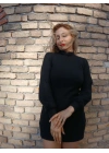 Kadın Uzun Kollu Balıkçı Yaka şardonlu Kaşkorse Elbise