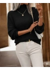 Kadın Uzun Kollu Balıkçı Yaka Triko Bluz