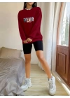 Kadın Uzun Kollu Bisiklet Yaka Desenli Viskon Iki Iplik Bluz