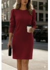 Kadın Uzun Kollu Bisiklet Yaka Iki Iplik Elbise