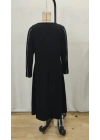 Kadın Uzun Kollu Bisiklet Yaka Midi Modal Elbise