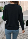 Kadın Uzun Kollu Bisiklet Yaka Triko Bluz