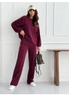 Kadın Uzun Kollu Geniş Kesim Modal Bluz Ve Pantolon Ikili Takım