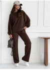 Kadın Uzun Kollu Geniş Kesim Modal Bluz Ve Pantolon Ikili Takım
