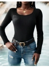 Kadın Uzun Kollu Kaşkorse Bluz