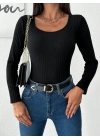 Kadın Uzun Kollu Kaşkorse Bluz