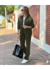 Kadın Uzun Kollu önden Fermuarlı Pul Payetli Alt üst Viskon Iki Iplik Takım