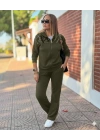 Kadın Uzun Kollu önden Fermuarlı Pul Payetli Alt üst Viskon Iki Iplik Takım