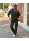 Kadın Uzun Kollu önden Fermuarlı Pul Payetli Alt üst Viskon Iki Iplik Takım