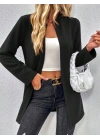Kadın Uzun Kollu önü Açık Uzun Modal Ceket