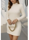 Kadın Uzun Kollu Peluş Mini Boy Elbise