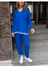 Kadın Uzun Kollu Ribana Detay Viskon Iki Iplik Ikili Takım