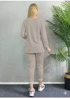 Kadın Uzun Kollu Ribana Detay Viskon Iki Iplik Ikili Takım