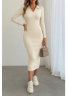 Kadın Uzun Kollu Triko Elbise