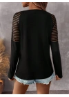 Kadın Uzun Kollu Yakadan Fermuarlı Viskon Bluz