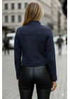 Kadın Uzun Kollu Yakadan Ve önden Düğmeli Süet Kısa Ceket