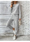Kadın Uzun Kollu Yanları Nervurlu Viskon Iki Iplik Ve Pantolon Ikili Takım