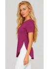 Kadın Yırtmaç Detaylı Viskon Kumaş Bluz