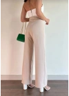 Kadın Yüksek Bel Pileli Palazzo Pantolon