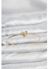 Kalp Model Gold Renk Bileklik