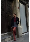 KAŞE FERMUARLI BLUZ - Siyah