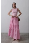 KAT KAT KETEN ETEK - Şeker Pembe