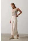 Kemer Pens Detaylı Pantolon - Bej