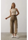 Kemer Pens Detaylı Pantolon - Haki