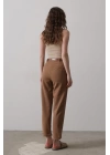 Kemerli Havuç Pantolon - Taba