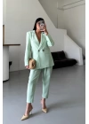 KETEN CEKET - PANTOLON TAKIM - Mint