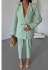 KETEN CEKET - PANTOLON TAKIM - Mint
