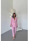 KETEN CEKET - PANTOLON TAKIM - Pembe