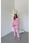 KETEN CEKET - PANTOLON TAKIM - Pembe