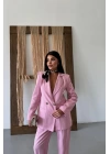 KETEN CEKET - PANTOLON TAKIM - Pembe