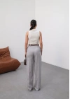 Keten Kemerli̇ Ve Dökümlü Palazzo Pantolon (Kemer Dahi̇l)